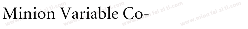 Minion Variable Co字体转换